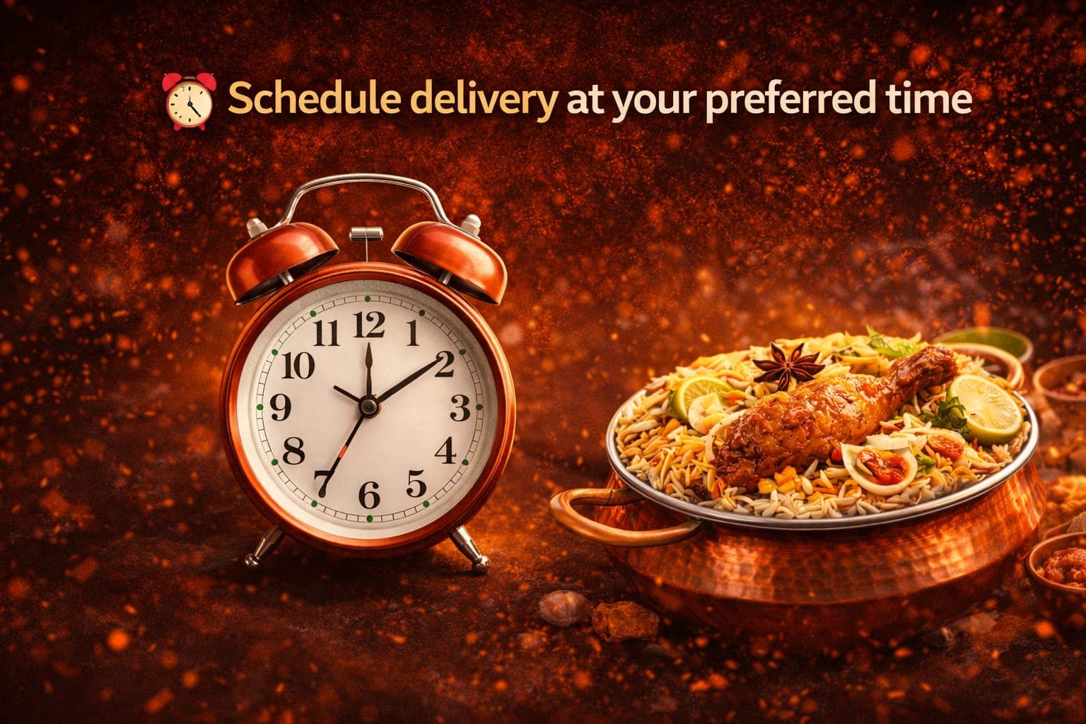 Biryani being served